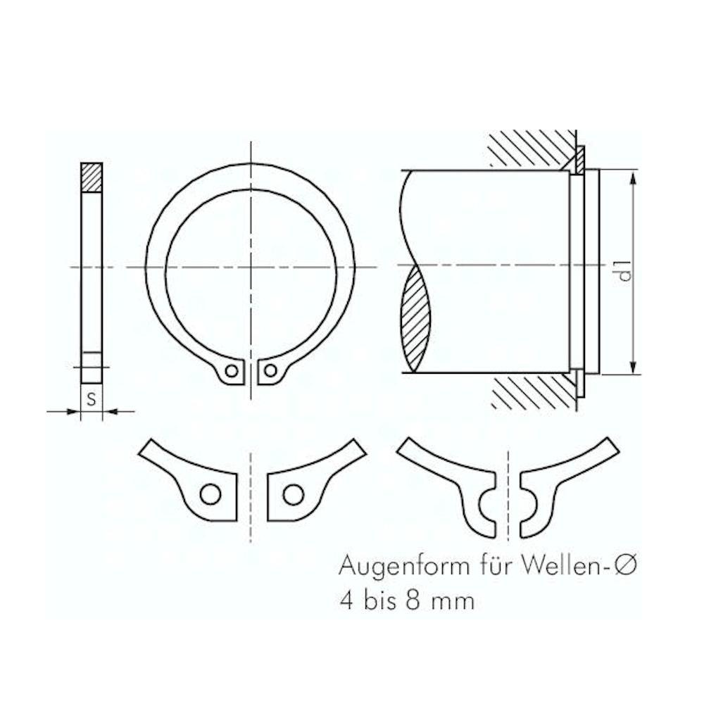 22 bis 30 mm Wellen-Ø DIN 988 Distanzscheiben Passscheiben