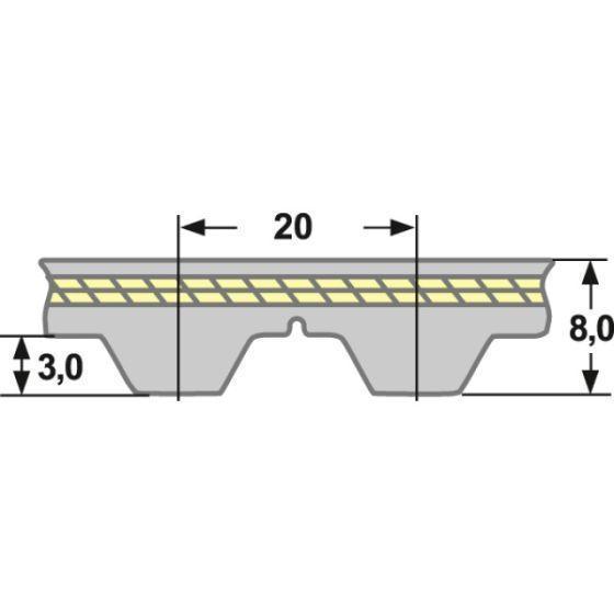 Zahnriemen Meterware AT10 - 40 mm PU/Stahl