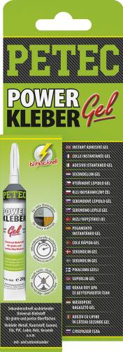 Petec Power Kleber Gel , 20 G SB-Karte