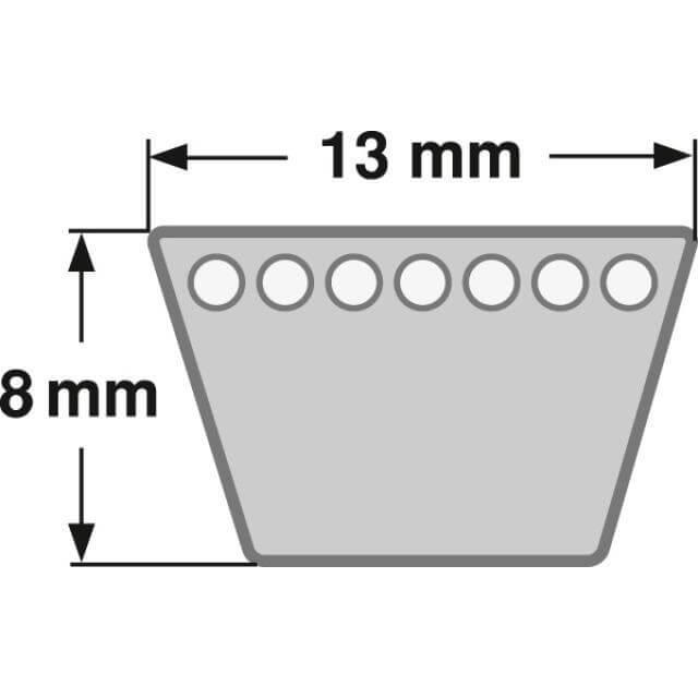 Keilriemen 13 x 1550 Li - A 61 DIN 2215 ConCar