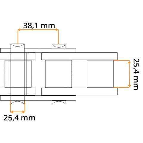 Gekröpftes Glied 24 B-1 mit Splint JWIS