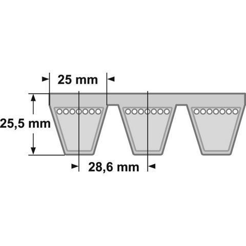 Kraftband 4/ 8V 4500 = 4/ 25J 11430