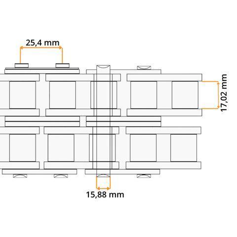 Rollenkette 16 B-2 (1'' x 17 mm) Elite