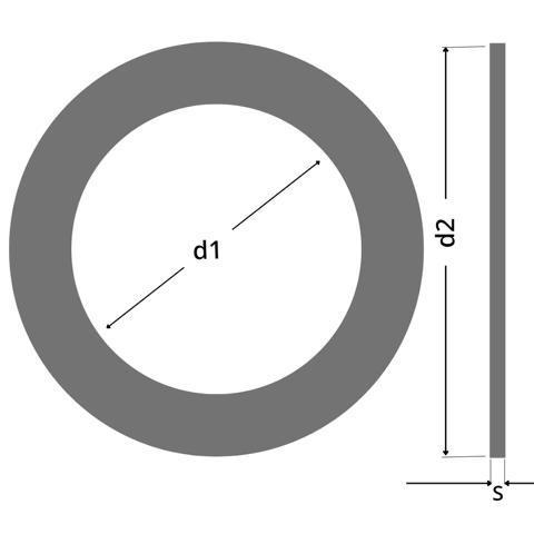 100 x 120 x 2 mm Passscheibe, Distanzscheibe, DIN988