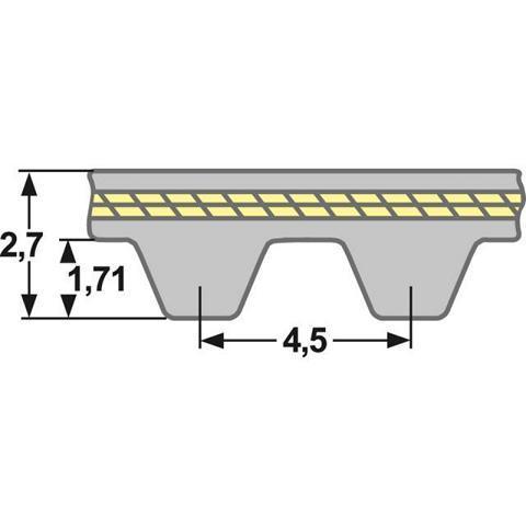 Zahnriemen 250 S4,5M 333 (25 mm Breit)