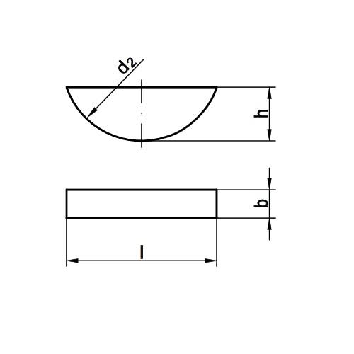 Scheibenfeder 3 x 5 mm - DIN 6888 Stahl