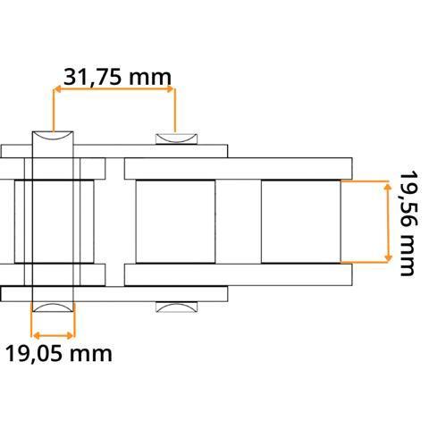 Gekröpftes Glied 20 B-1 mit Splint JWIS