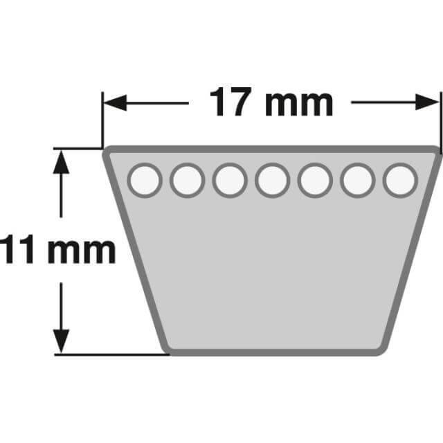 Keilriemen BX / 17 x 1050 Li - BX 41 1/2 DIN 2215 ConCar