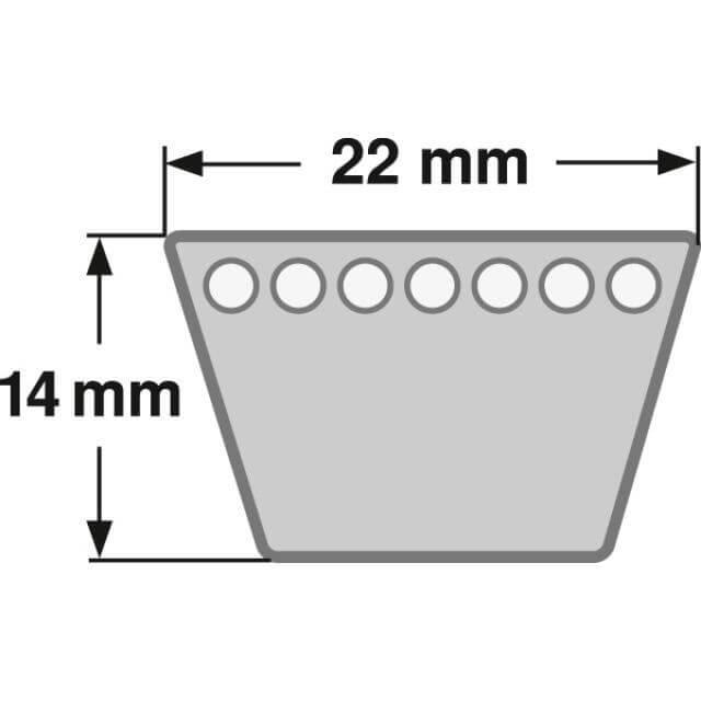 Keilriemen 22 x 1090 Li - C 43 DIN 2215 ConCar