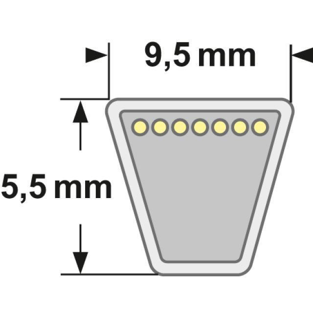 Kupplungsriemen 3L - 325 - Aussenlänge 825 mm