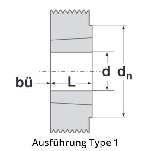 PJ 160x16 TB 2517 Keilrippenriemenscheibe