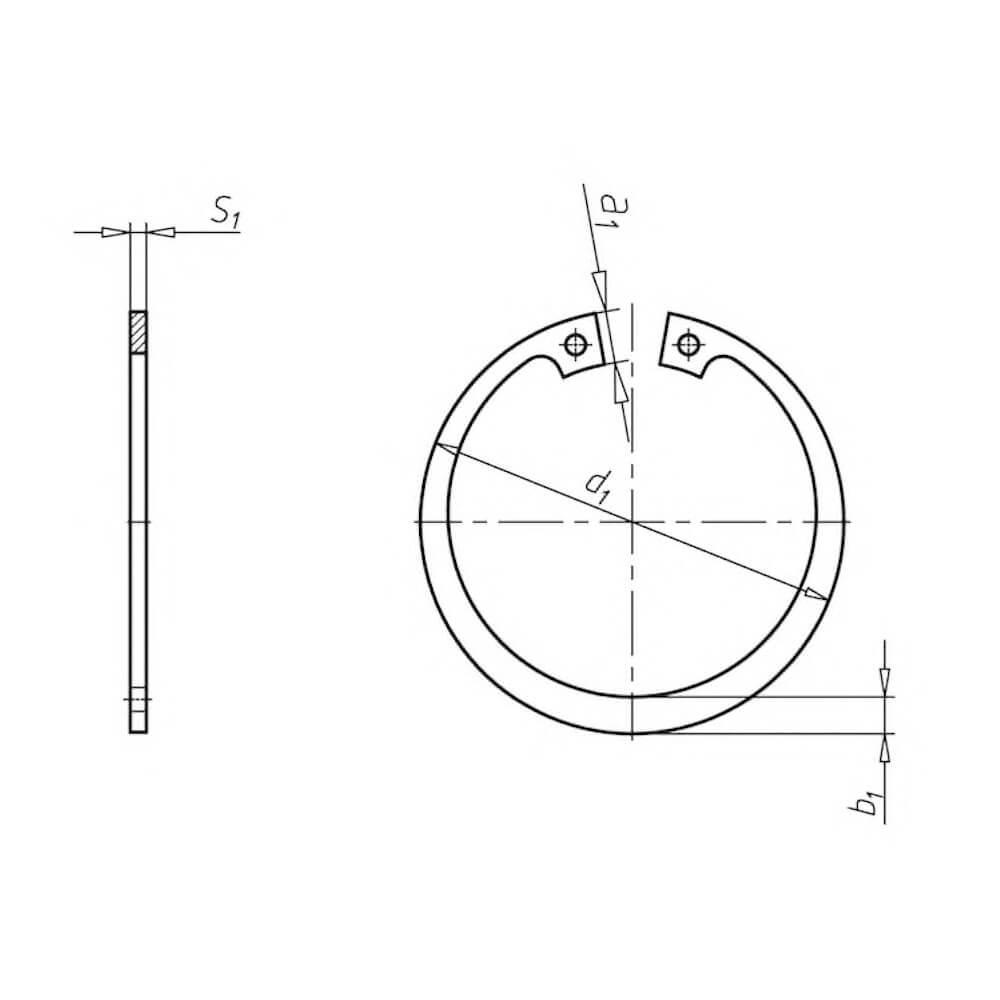 105 mm DIN 472 Sicherungsring für Bohrungen 