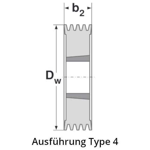 100 SPA/6 TB 1615 Keilriemenscheibe