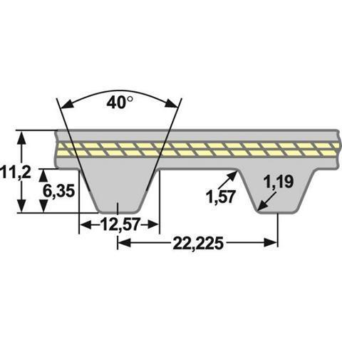 Zahnriemen 840 XH 700 (177,8 mm Breit)