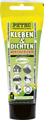 Petec Kleben & Dichten Ecoline, Schwarz, 80ML