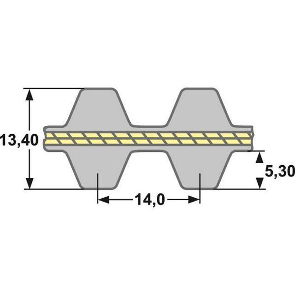 Doppelzahnriemen 850-DS14M-2240 (85 mm Breit)