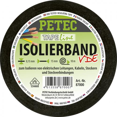 Petec Isolierband, 15 MM X 0,15 MM X 10 M