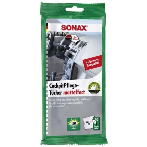 SONAX 10 Stück CockpitPflegeTücher Matteffect