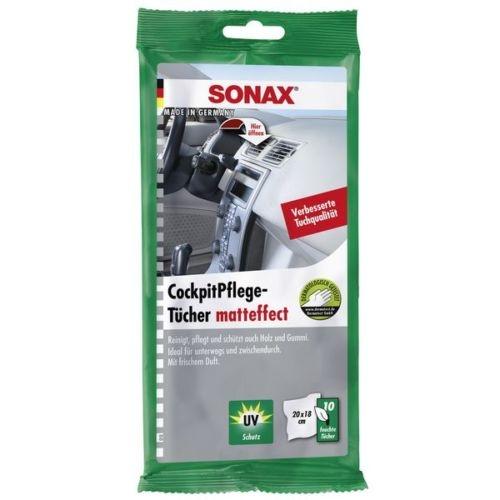 SONAX 10 Stück CockpitPflegeTücher Matteffect