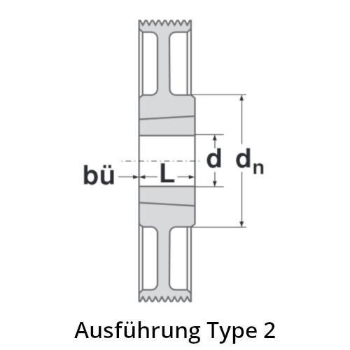 PJ 160x8 TB 1610 Keilrippenriemenscheibe