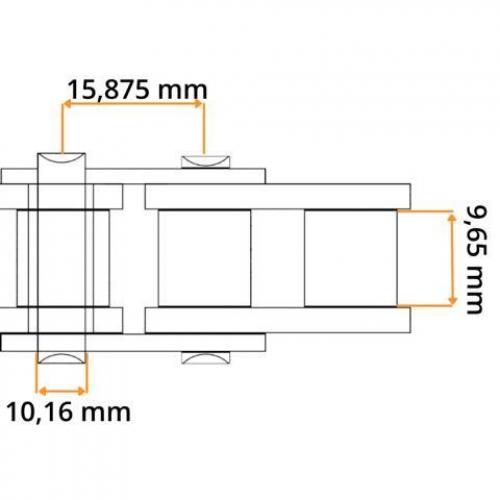 Steckglied 10 B-1 mit Feder EuroChain