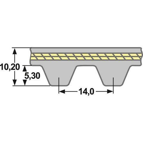 Zahnriemen 550 S14M 1540 (55 mm Breit)