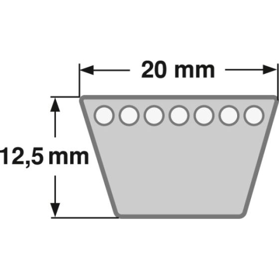 Optibelt 10 x 2000 VB S=C Plus Z / 10 Klassische Keilriemen, DIN 2215, Z 79, 2000mm Länge
