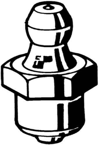 10 mm Kegeleinschlagnippel Form A = 180° DIN 71412