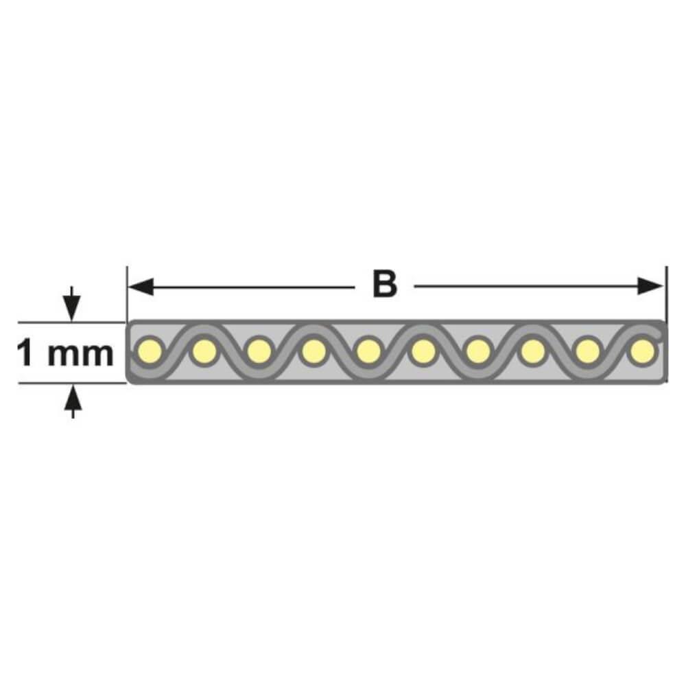 Flachriemen 1110 x 1 x 40 mm Megaflat T150