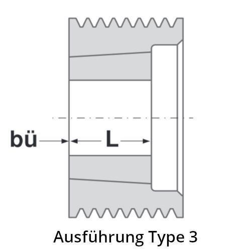 PJ 100x12 TB 1610 Keilrippenriemenscheibe