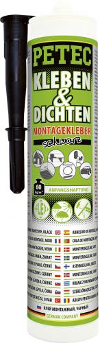 Petec Kleben & Dichten, Schwarz, 290ML