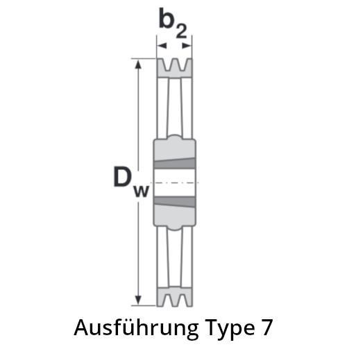 400 SPZ/2 TB 2517 Keilriemenscheibe