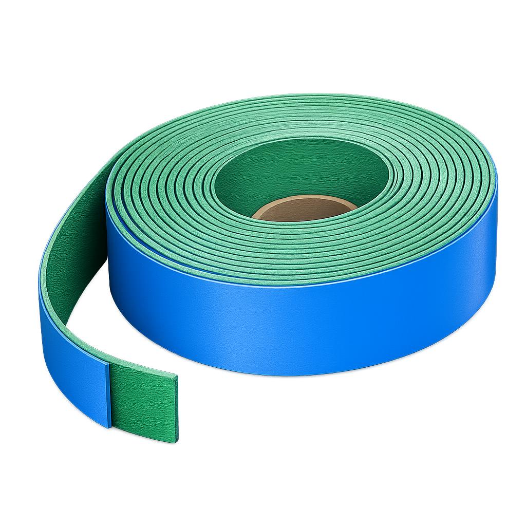 Flachriemen GG E15.25 RFQ grau/blau Rollenware  (mm)