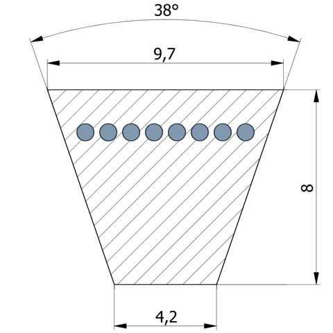 Keilriemen AVX 10 x 1675 La V-Belt