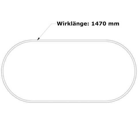 Flachriemen 1470 x 1 x 15 mm Megaflat T150