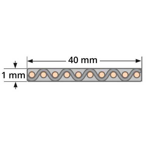Flachriemen 250 x 1 x 40 mm Megaflat T150