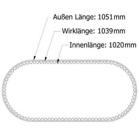 Keilriemen 8 x 1020 Li - DIN 2215 ConCar