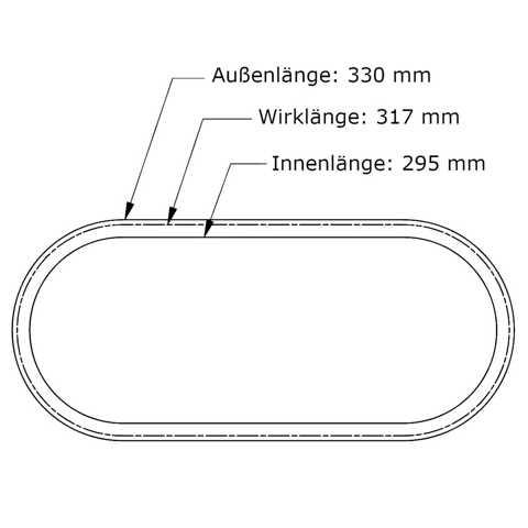 Kupplungsriemen 3L - 130 - Aussenlnge 330 mm