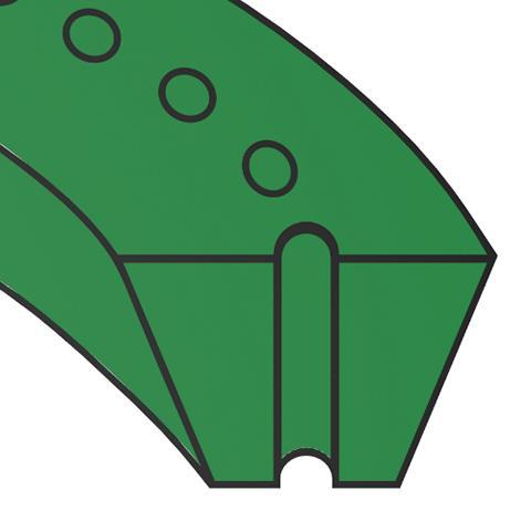 Lochkeilriemen Z/10 - 10 x 6 mm Grn - Meterware