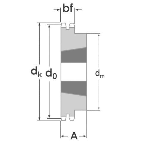 Kettenrad KR 08 B-2 Z=17 fr TB 1210 (1/2 Zoll x 5/16 Zoll)