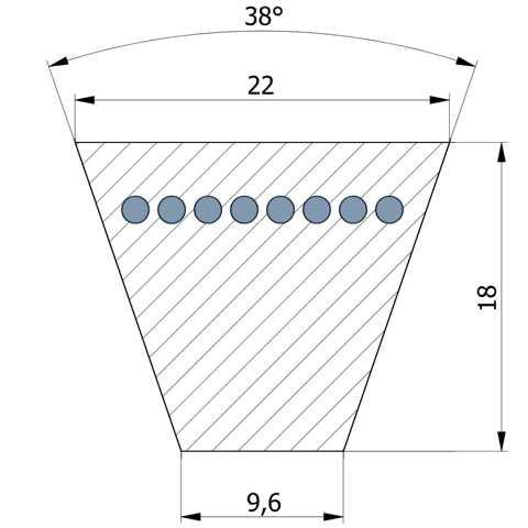 Keilriemen XPC 4500 Lw Gates Quad-Power4