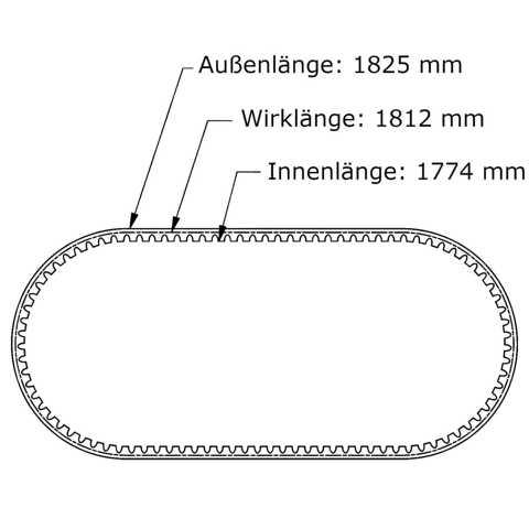 Keilriemen XPZ 1812 Lw - AVX 10 x 1825 La ConCar