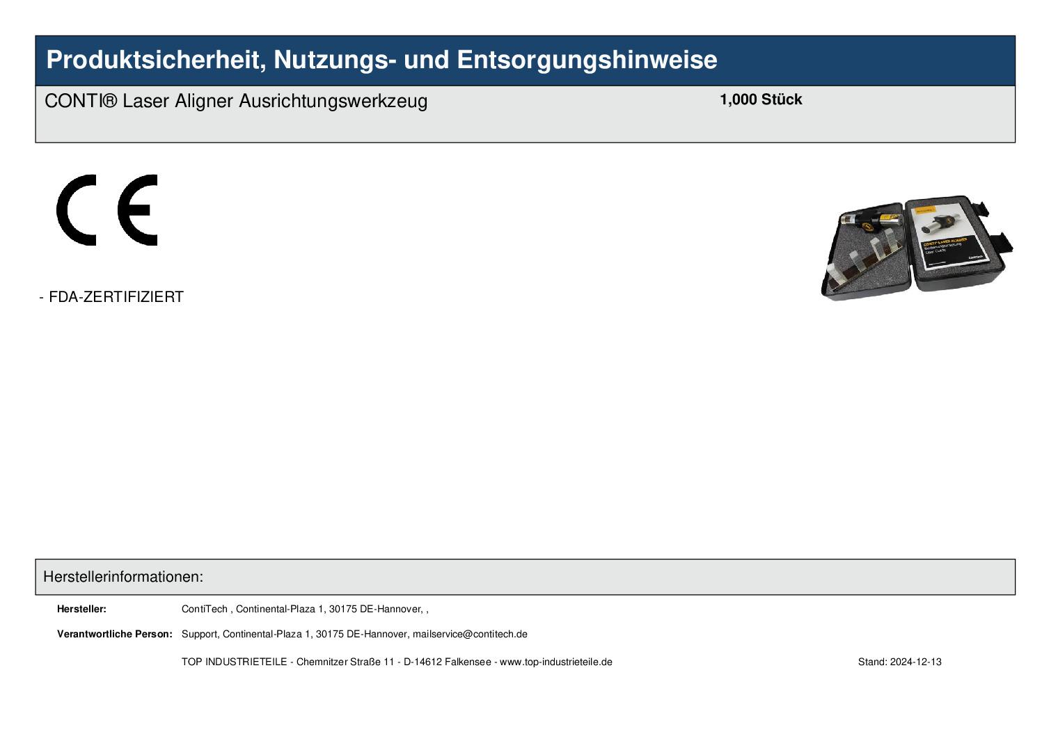 CONTI� Laser Aligner Ausrichtungswerkzeug