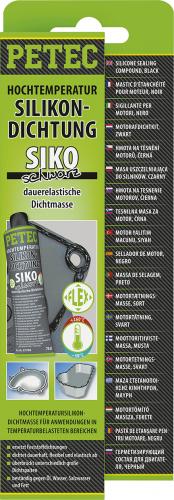 Petec Silikond., Schwarz, 70ML, SB-Karte