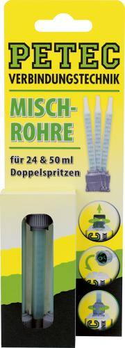 Petec Mischrohr Fr 24ML Doppelspitze, 50ML Doppelkartusche, 3 Stck, SB-Karte