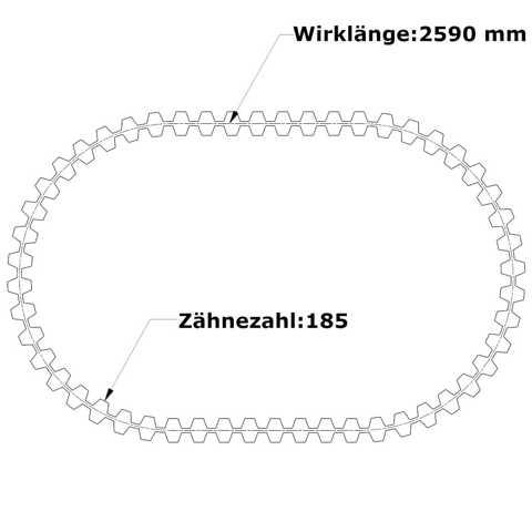 Doppelzahnriemen 150-DS14M-2590 (15 mm Breit)