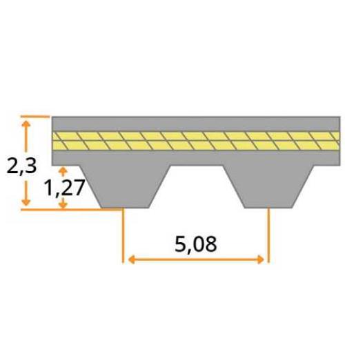 Zahnriemen 376 XL 050 (12,7 mm Breit)