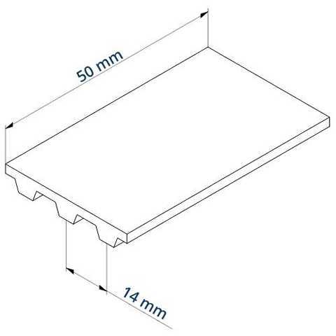 Zahnriemen 500 S14M 2800 (50 mm Breit)