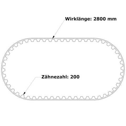 Zahnriemen 500 S14M 2800 (50 mm Breit)