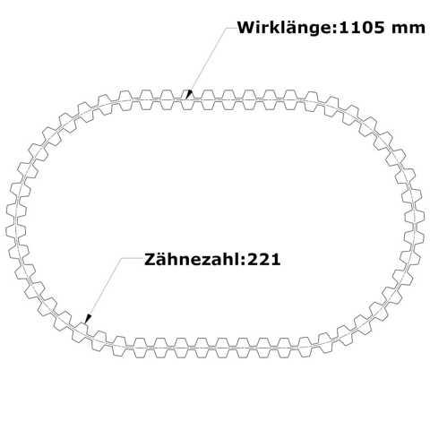 Doppelzahnriemen 250-DS5M-1105 (25 mm Breit)